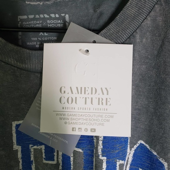 NEW‎ Gameday Couture Tee Air Force Falcons XL Grey Wash Short Sleeve NWT - Picture 6 of 7